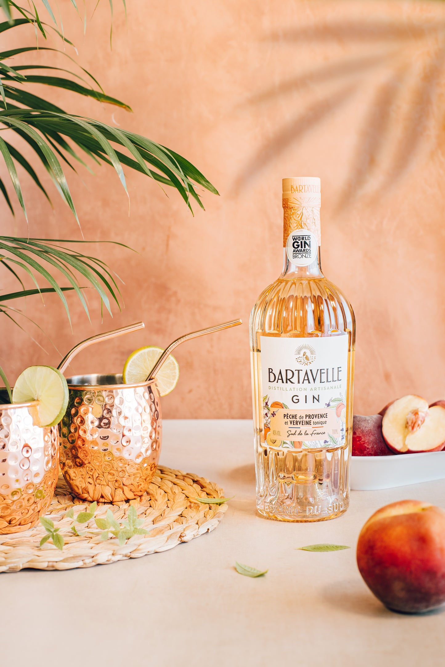 Gin Pêche & Verveine artisanal